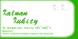 kalman kukity business card